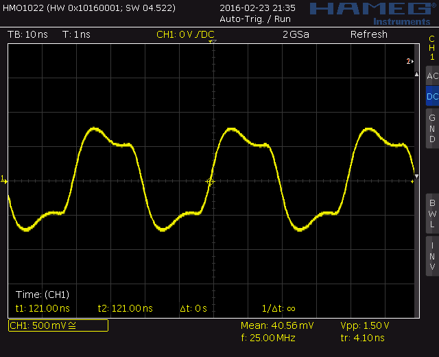 25MHz signal through a passive probe