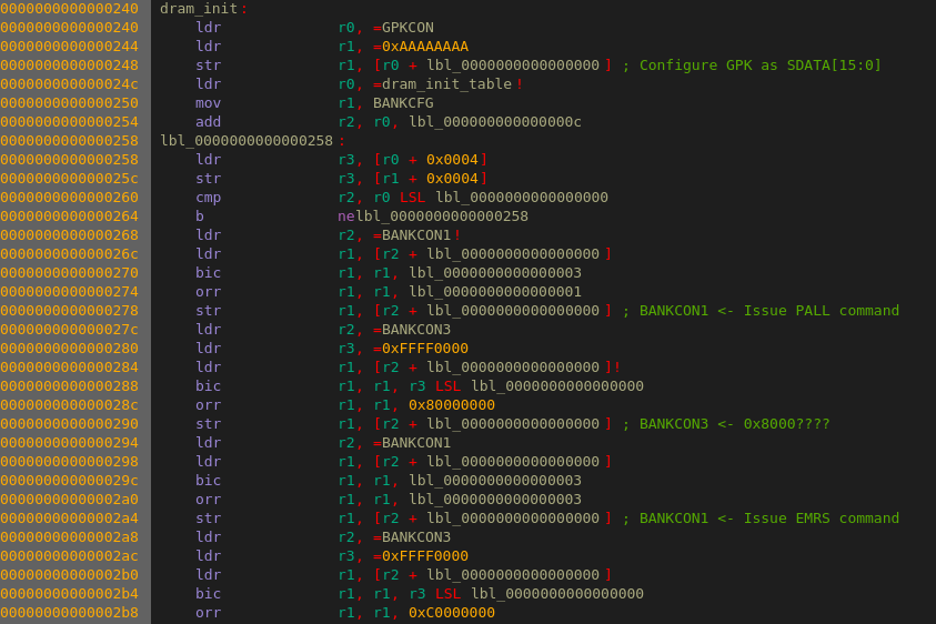 DDR Initialization Dissasembly