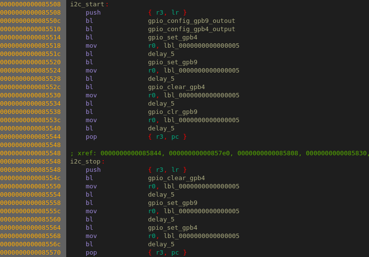 I2C operations